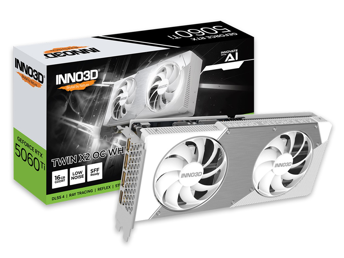GeForce RTX 5060 Ti 16GB TWIN X2 OC WHITE GD5060T-16GERX2OCW [PCIExp 16GB]【国内正規品】